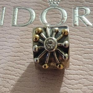 PANDORA  Desert Star 2-Tone Star Burst Charm